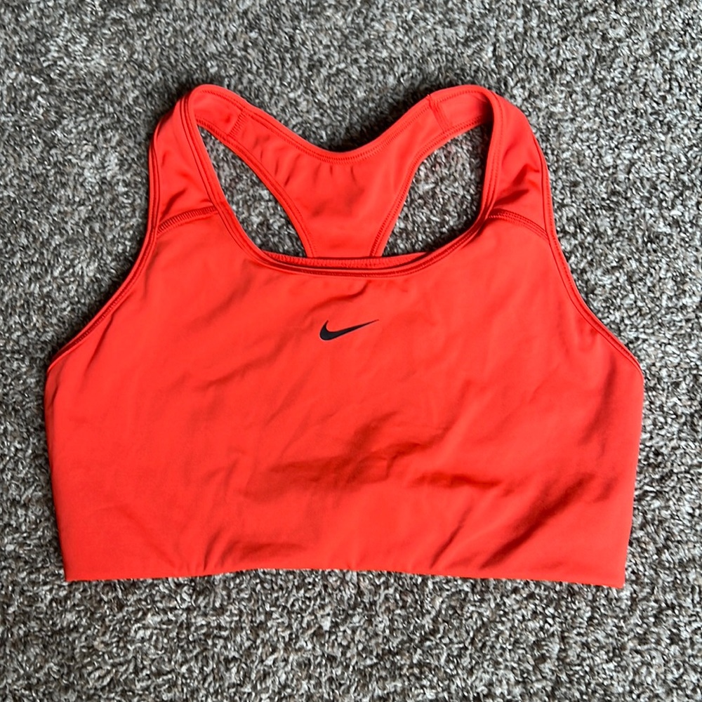 Nike Red Orange Performance Sports Bra